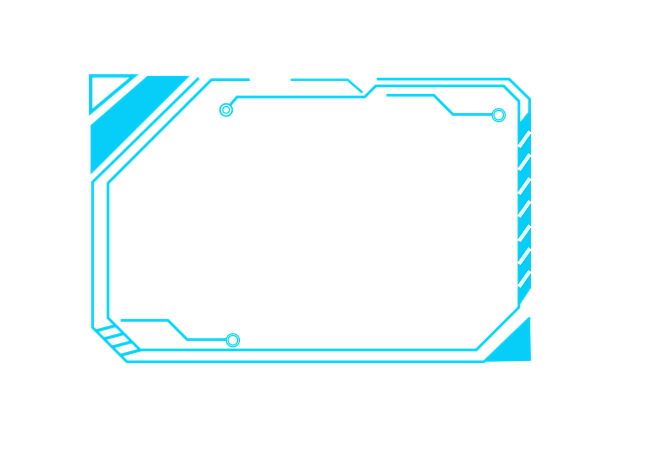 未来科技人工智能不规则边框元素设计PNG...
