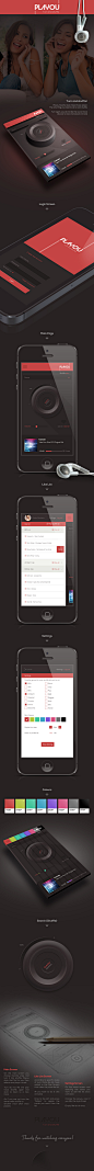 Playou Shuffle Music App : Concept Music App for IOS