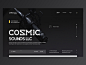 Cosmic. LLC Layout modern slider customer user ui typography smooth template logo design product web homepage page webpage webdesign clean minimal white color white ui ux
