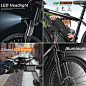 Amazon.com: TotGuard - Bicicleta eléctrica de 27.5 pulgadas para adultos, 500 W, bicicleta eléctrica de 21.6 MPH, bicicleta eléctrica de montaña, batería de litio extraíble, engranajes Shimano 21S, horquilla de suspensión con cerradura : Deportes y Activi