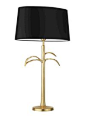 Hotel Lighting Collection: 28" Tall Contemporary Iris Leaf Form Table Lamp * Gold * Partner Wall Lights Available * 100 Custom Shade Options