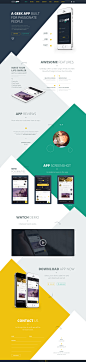 GeekApp - One Page App Landing PSD Template #web #design