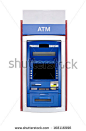 Atm Machine Isolated on White. - stock photo