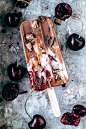 Dairy Free Black Forest Popsicles via Artful Desperado