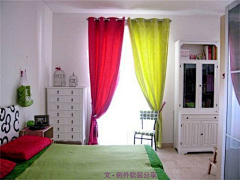 相恋的风采集到5种最易学的窗帘拼色法，打造高颜值居室！