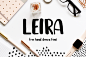 Leira - Free Hand Drawn Brush Font : Leira Extended Hand Drawn Font is a hand drawn brush uppercase font. This font has handwritten feel so it will give your designs personal touch. Bold characters will stand out and be easy to read. It's great for creati