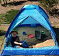 UNUSED TENT: Up'd to a SANDBOX. What an excellent idea for the child or grandchild in your life. What kid doesn't like to play in the sand ? But when this is set up you don't have to worry about cats or dogs using it for a litter box, or the rain, weeds g