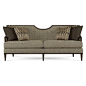 A.R.T. Furniture - A.R.T. Furniture Harper Mineral Sofa - Modern classic styling creates a dramatic look for the Harper Mineral Sofa. Rich mink finish highlights the carved wood frame. The sweeping half moon shape makes a stylish statement. Tapered wood l