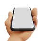 Hand Showing android Phone 3D Illustration