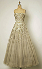 Actual vintage (no repro) / "Chambord" Vintage Dior wedding dress/evening gown,1954. Currently in the collection of the Metropolitan Art Museum.