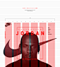 Nike  Air Jordan Collection - Redesign Concept : A redesign concept for Nike Jordan Collection. This is a minimal layout that I created fot the microsite of the Nike collection by Micheal Jordan. I used big red titles with coloured gradients pictures back