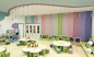 Kindergarten interior design- Graduation Project : The idea is based on the development of children's vision. When they are small, they can see the nearly things by their side like houses, trees, flowers..so the classroom for 2-3-year-old kids was designe