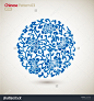 蓝牡丹中国复古图案-背景/素材,复古风格-海洛创意(HelloRF)-Shutterstock中国独家合作伙伴-正版图片在线交易平台-站酷旗下品牌