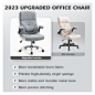 Amazon.com: YAMASORO Ergonomic Executive Office Chair with Lumbar Support,Velvet Fabric Home Office Desk Chairs with Wheels, High Back Computer Chairs,Beige : Home & Kitchen