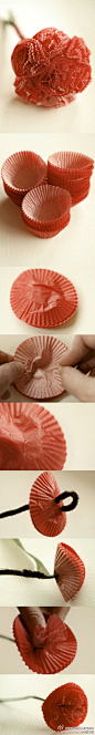 如何用Cupcake纸做一朵纸花