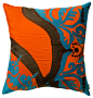 Coptic Pillow, Orange mediterranean-decorative-pillows