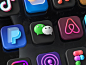 iOS 14 Big Sur 3D icons design 3d 3d icon bigsur branding c4d ios ios app icons octane octane render ios14 ui