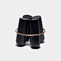 Bolt Stool - Black : Bolt Black is a stool by Note Design Studio that combines 4 beech cylinders with a copper ring in a unique piece of furniture.