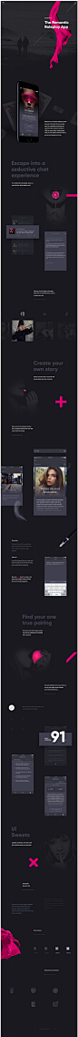 Rolemance - The Romantic Roleplay App on Behance #UI# #APP##包装##色彩##图片##视觉##稳重#