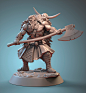 KRAVYN, The Runelords - tabletop game miniature, Raul Garcia Latorre : KRAVIN is one the miniatures I did for the Runelords tabletop game that will be launched in Kickstarter soon. This is going to be printed in about 30mm high.

I will post a few more so
