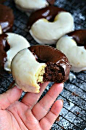 Black & White Glazed Donuts ~ half chocolate and half vanilla topped with chocolate glaze and vanilla glaze | willcookforsmiles.com: 
