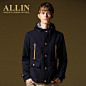 【allin旗舰店】ALLIN 2014春装新款男士夹克外套春秋薄款韩版潮男装修身休闲夹克#男士##春装##外套##