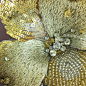 Golden rush | # flower #detail #gold #beads #sequins #crystals and metallic thread galore | #handembroidery #3D #flowers #artisanal #fashion #accessories #embellishments #ethicallymade