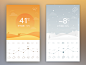 dribbble天气界面小集合