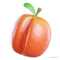 Peach - @到位啦UI素材 3D水果高精度模型