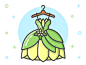 Princess Dress Icon Series : A series of Disney princess icons I created as a personal project.  The dresses represent Snow White, Cinderella, Rapunzel, Belle, Anna, Elsa, Aurora, Esmerelda, and Tiana respectively. 