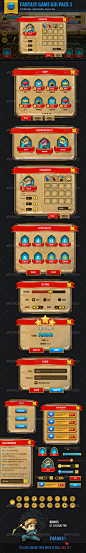 Fantasy Mobile Game Gui Pack 03 - User Interfaces Web Elements