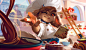 Nini Etchlabest, Terence CANTAL : Little side project, I had a full month of holiday, and thought I could paint some delicious looking splash ! My theme was "Top Chef", which is a cooking show here in France. This illustration is in a way a love