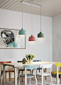 设计师的灯北欧简约创意吧台餐厅咖啡厅彩色单头马卡龙贝尔小吊灯-tmall.com天猫