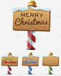 圣诞节卡通路标 元素 免抠png 设计图片 免费下载 页面网页 平面电商 创意素材