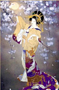 【歌舞伎】——来自日本女艺术家Haruyo Morita（森田春代）笔下的美人绘  (转)