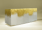 Contemporary sideboard / lacquered MOON GOLD Luisa Peixoto Design