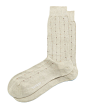 Mid-Calf Diamond-Dot-Print Dress Socks, Light Khaki