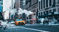 General 5456x3064 New York City taxi smoke street car city