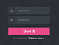 Dribbble - Flat UI login by Virgil Pana