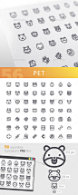 宠物图标——动物字符集Pet Line Icons Set - Animals Characters动物,水族馆,奖,鸟,骨头,碗,猫,衣领,牛,狗,国内,鱼,食物,仓鼠,马,图标,线,鼠标,猫头鹰,熊猫,鹦鹉,爪子,宠物,狗,兔子,商店,海龟,矢量,兽医,兽医 animals, aquarium, award, bird, bone, bowl, cat, collar, cow, dog, domestic, fish, food, hamster, horse, icon, line, mouse,