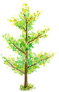 PNG免抠图 ✘ 手绘水彩树木