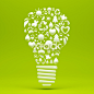 Recycle Light Bulb : Recycle Light Bulb with Ecological Icons