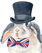 Rabbit Watercolor Print, Flop Eared Rabbit, Top Hat, Bow Tie, 8x10 Painting Print