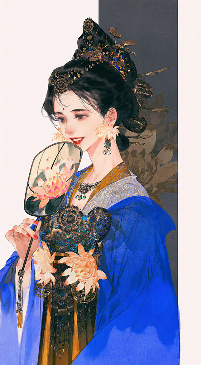 古风少女人物美图插画图片壁纸