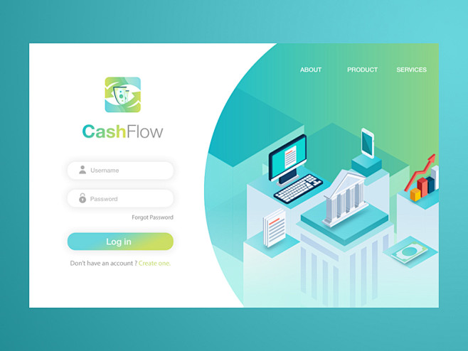 Login Page Cash Flow...