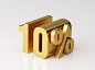 gold-colored-ten-percent-off-discount-symbol-white-background-3d-illustration