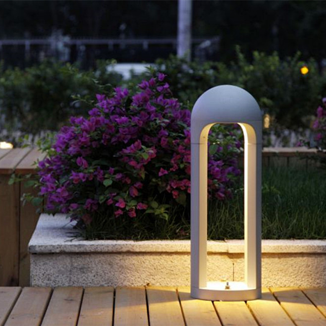 现代简约LED庭院花园别墅景观铸铝草坪灯...