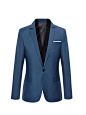 Casual Solid Color Long Sleeve Men's Slim Suit : Shop Casual Solid Color Long Sleeve Men's Slim Suit online at Jollychic,FREE SHIPPING!