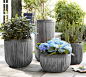 Concrete Fluted Planters