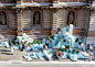 Unexpected Hill provides seating at the Royal Academy of Arts : Ceramic triangular prisms are arranged to form a public installation by Istanbul studio SO? Architecture and Ideas outside London's Royal Academy of Arts